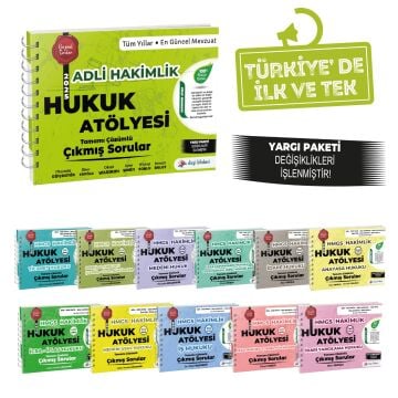 Dizgi Kitap Hukuk Atölyesi Adli Hakimlik Tamamı Çözümlü Orijinal Çıkmış Sorular Seti