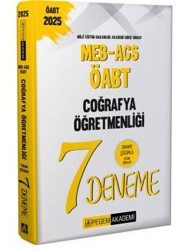 2025 MEB-AGS-ÖABT Coğrafya Öğretmenliği Tamamı Çözümlü 7 Deneme Pegem Yayınları