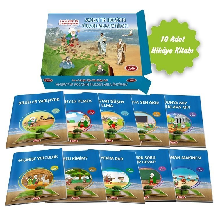 3. ve 4. Sınıflar İçin Nasrettin Hoca'nın Filozoflarla İmtihanı 10'lu Hikaye Seti Data Yayınları