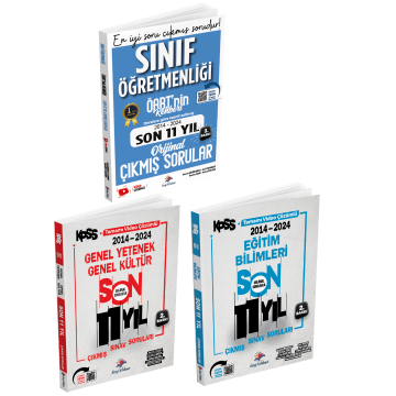Dizgi Kitap KPSS ÖABT'nin Rehberi Sınıf Öğretmenliği, Eğitim Bilimleri ve Genel Yetenek Genel Kültür Video Çözümlü Orijinal Çıkmış Sorular Seti 2025