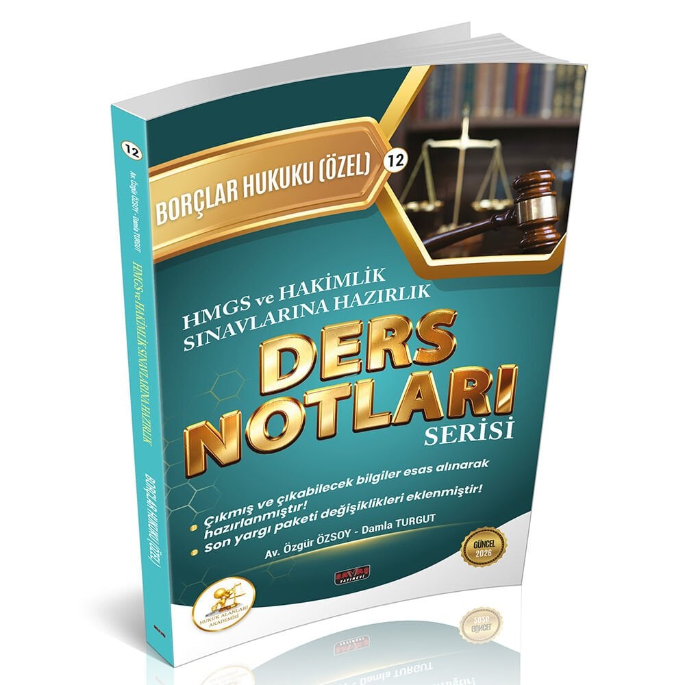 HUKAL HMGS-HAKİMLİK Borçlar Hukuku Özel Hükümler Ders Notları Savaş Yayınları