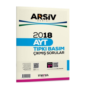 2018 AYT Arşiv Serisi Tıpkı Basım Çıkmış Sorular Tamamı Video Çözümlü Marka Yayınları