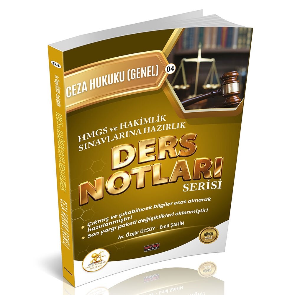 HUKAL HMGS-HAKİMLİK Ceza Hukuku Genel Hükümler Ders Notları Savaş Yayınları