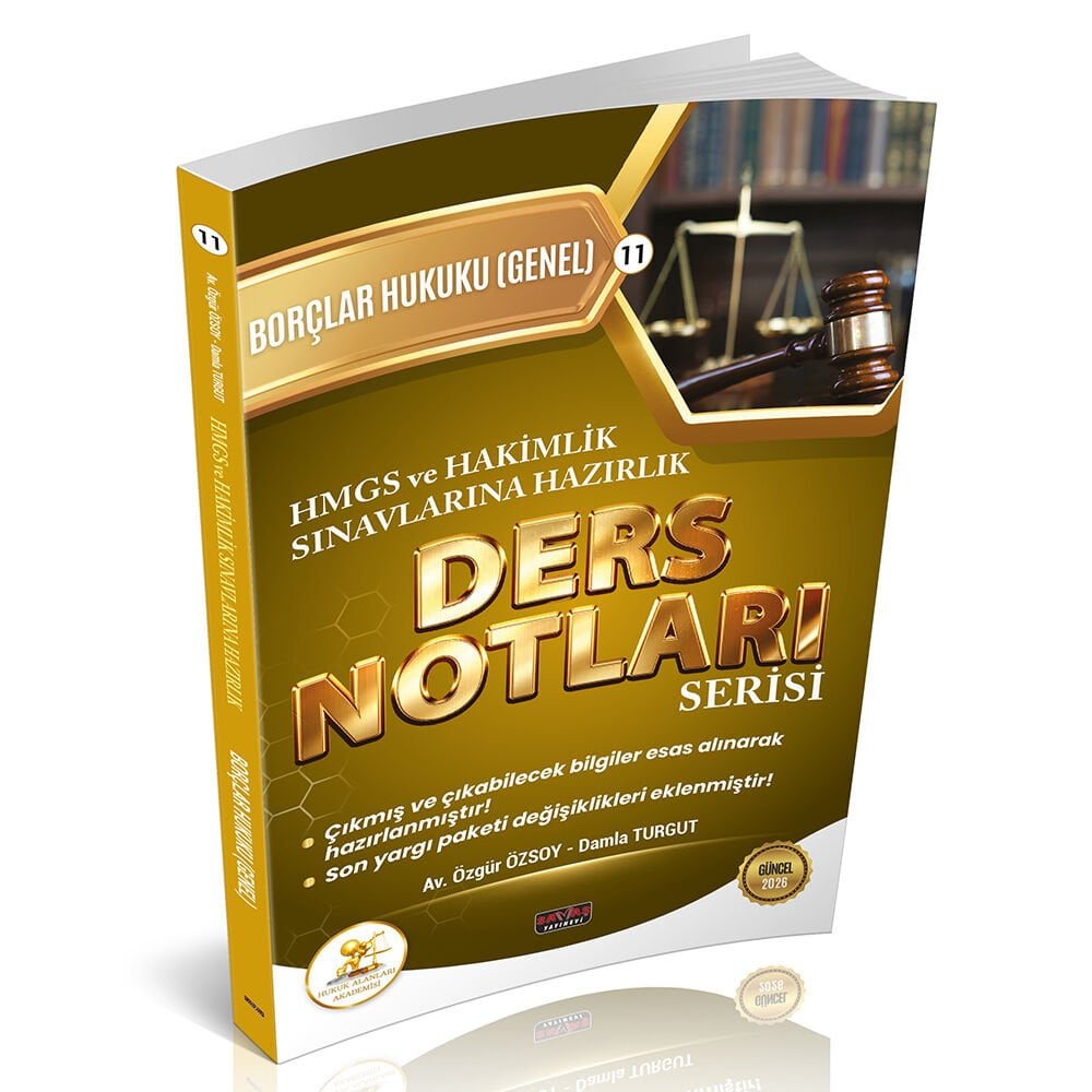 HUKAL HMGS-HAKİMLİK Borçlar Hukuku Genel Hükümler Ders Notları Savaş Yayınları