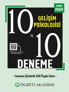 ÖĞRETİ AKADEMİ 2024 KPSS Eğitim Bilimleri 10X10 Gelişim Psikolojisi Deneme