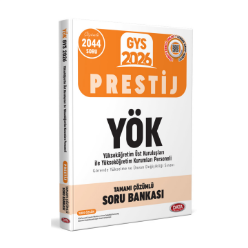 Data Yayınları GYS YÖK Üst Kuruluşları ile YÖK Personeli Prestij Soru Bankası - Karekod Çözümlü