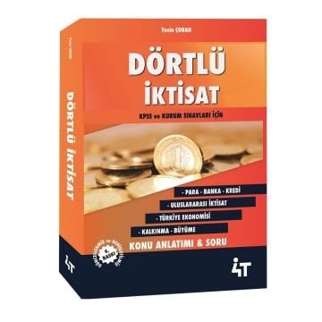 4T Yayınları Dörtlü İktisat KPSS ve Kurum Sınavları İçin