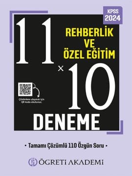 ÖĞRETİ AKADEMİ 2024 KPSS Eğitim Bilimleri 11X10 Rehberlik ve Özel Eğitim Deneme