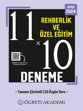 Öğreti Akademi 2024 KPSS Eğitim Bilimleri 11X10 Rehberlik ve Özel Eğitim Deneme