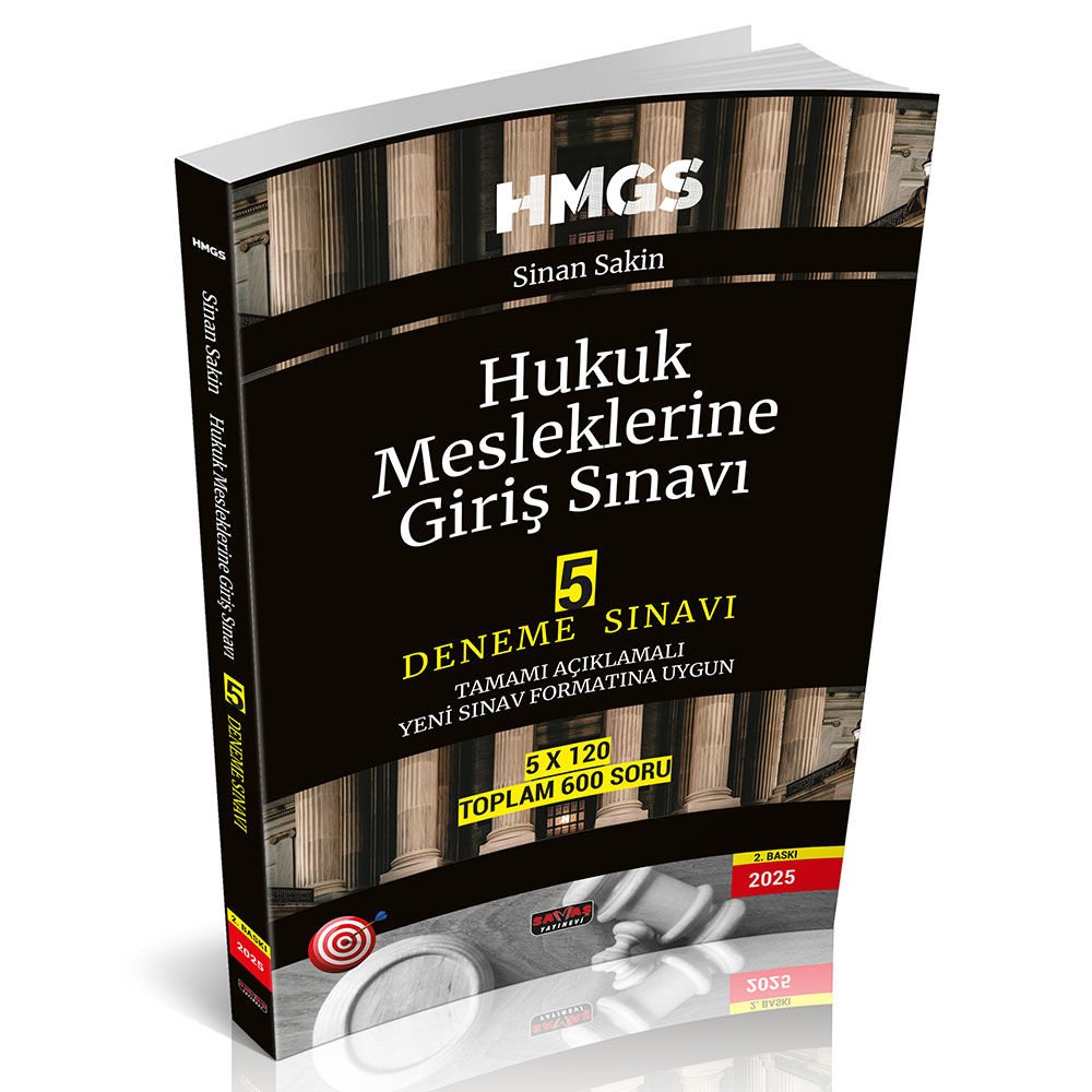 HMGS Hukuk Mesleklerine Giriş Sınavı 5 Deneme Sınavı Savaş Yayınları