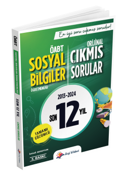 Dizgi Kitap Meb Ags ÖABT Sosyal Bilgiler Tamamı Çözümlü Son 12 Yıl Orijinal Çıkmış Sorular 2025