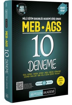 2025 MEB-AGS Tamamı Çözümlü 10 Deneme Pegem Yayınları