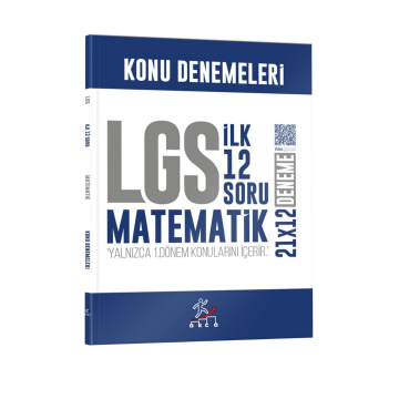 İbrahim Akca 8. Sınıf LGS Matematik 1. Dönem İlk 12 Soru Konu Denemeleri KR Akademi Yayınları