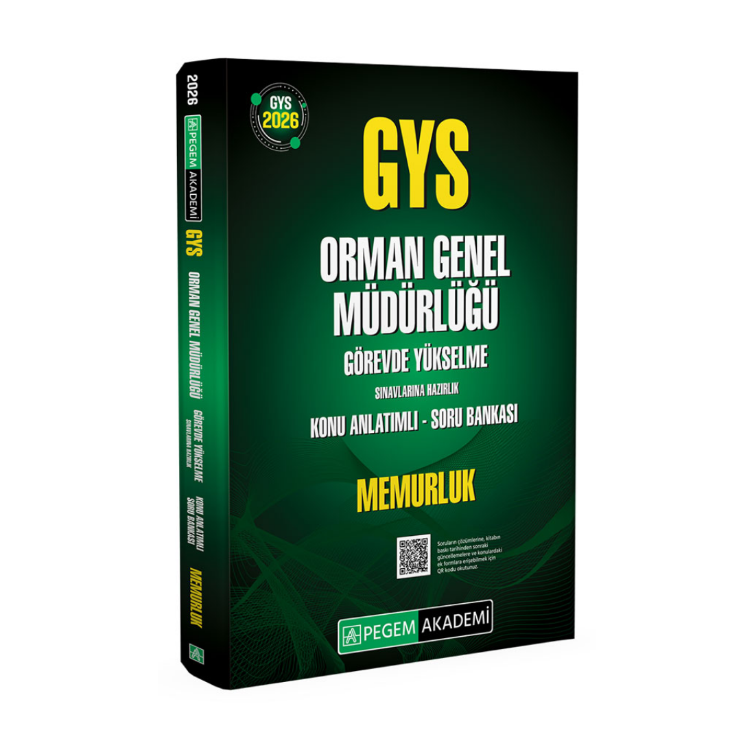 2026 GYS Orman Genel Müdürlüğü Görevde Yükselme Sınavlarına Hazırlık Konu Anlatımlı Soru Bankası - MEMURLUK Pegem Yayınları