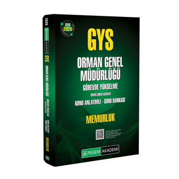 2026 GYS Orman Genel Müdürlüğü Görevde Yükselme Sınavlarına Hazırlık Konu Anlatımlı Soru Bankası - MEMURLUK Pegem Yayınları