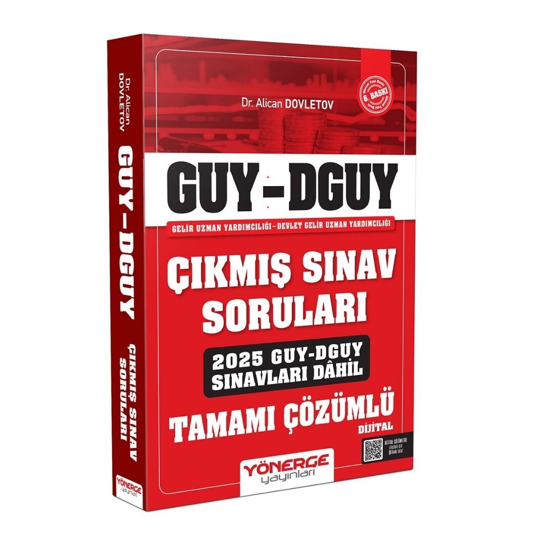 2026 GUY DGUY Gelir Uzman Yardımcılığı Çıkmış Sınav Soruları 6. Baskı - Alican Dovletov Yönerge Yayınları