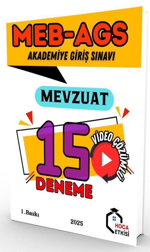 Hoca Etkisi MEB-AGS Mevzuat 15 Deneme Çözümlü - Recep Özceylan Hoca Etkisi Yayınları