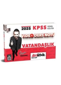 2025 KPSS Genel Kültür Vatandaşlık Video Ders Notu HocaWebde Yayınları