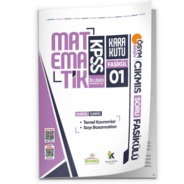 2026 KPSS Ön Lisans Matematik Kara Kutu 1.Fasikül ÖSYM Çıkmış Soru Temel Kavramlar Sayı Basamakları İnformal Yayınları