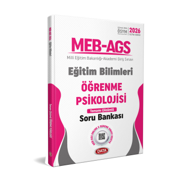 2026 MEB-AGS Eğitim Bilimleri Öğrenme Psikolojisi Tamamı Çözümlü Soru Bankası Data Yayınları