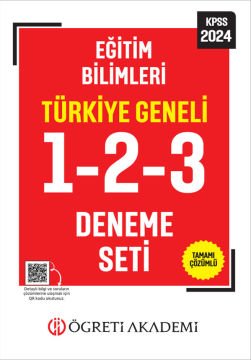 Öğreti Akademi 2024 KPSS Eğitim Bilimleri Tamamı Çözümlü Türkiye Geneli 1-2-3 (3'lü Deneme Seti)