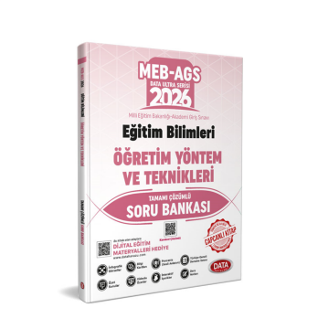 2026 MEB-AGS Eğitim Bilimleri Öğretim Yöntem ve Teknikleri Tamamı Çözümlü Soru Bankası Data Yayınları