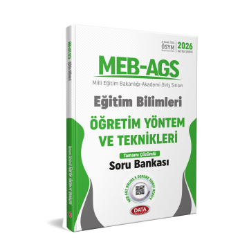 2026 MEB-AGS Eğitim Bilimleri Öğretim Yöntem ve Teknikleri Tamamı Çözümlü Soru Bankası Data Yayınları