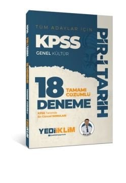 Yediiklim Yayınları KPSS Genel Kültür Tüm Adaylar İçin Pir-i Tarih Tamamı Çözümlü 18 Deneme