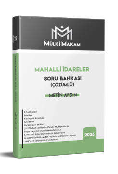 Mülki Makam Mahalli İdareler Soru Bankası (Çözümlü) Metin Aydın Statü Akademi