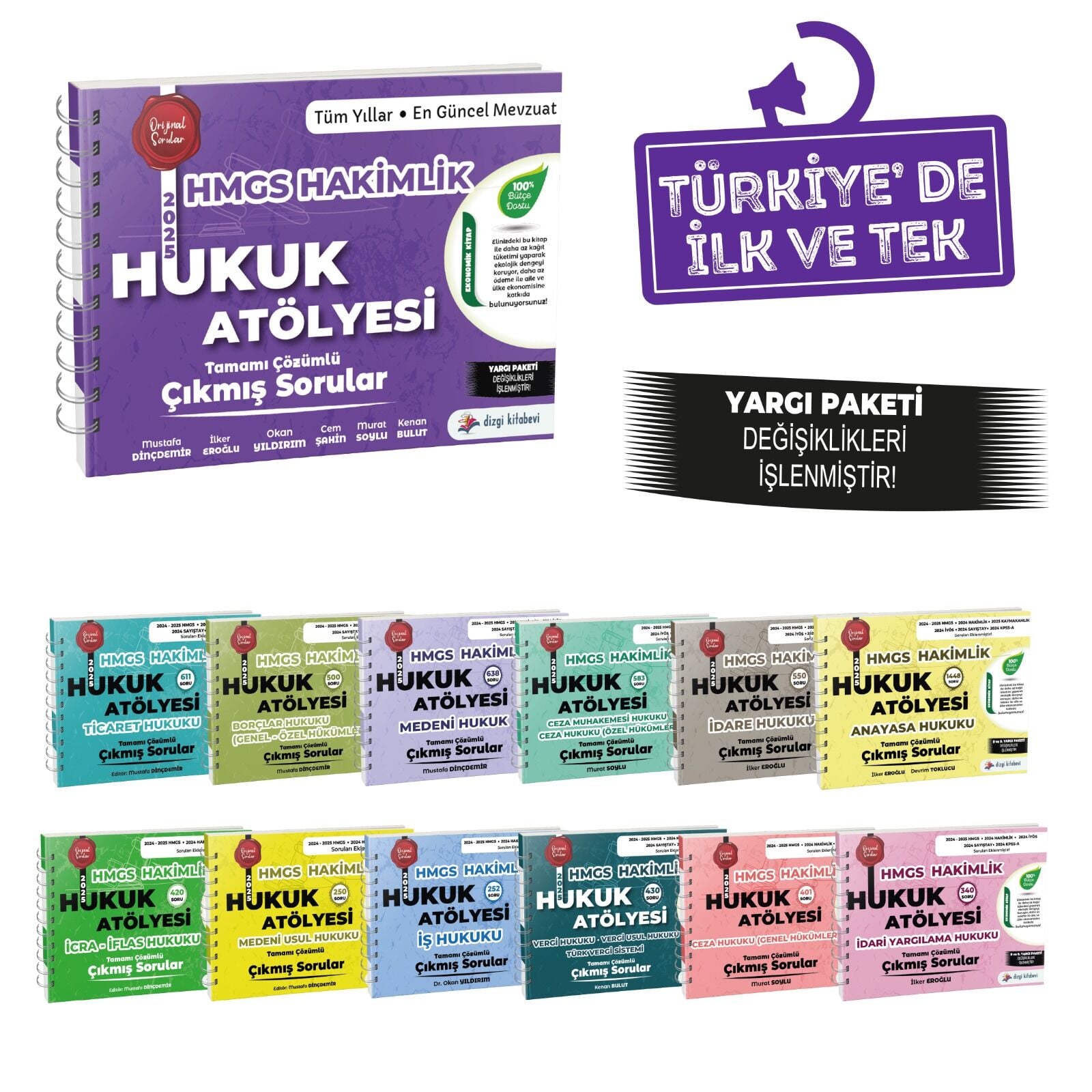 Dizgi Kitap Hukuk Atölyesi HMGS Hakimlik Tamamı Çözümlü Çıkmış Sorular Seti