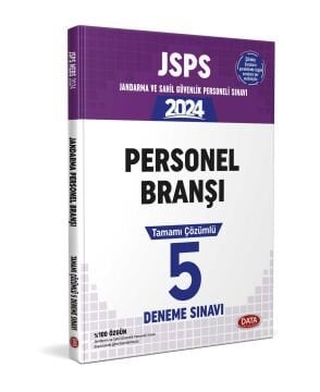 JSPS Jandarma ve Sahil Güvenlik Personel Branşı Personeli Sınavı Tamamı Çözümlü 5 Deneme Sınavı Data Yayınları