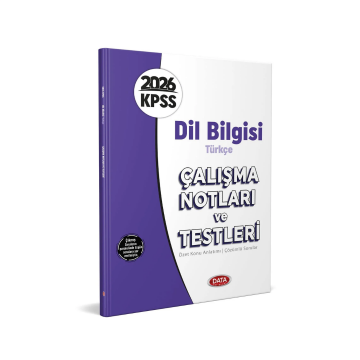 Data Yayınları 2026 KPSS Dil Bilgisi Çalışma Notları ve Testleri