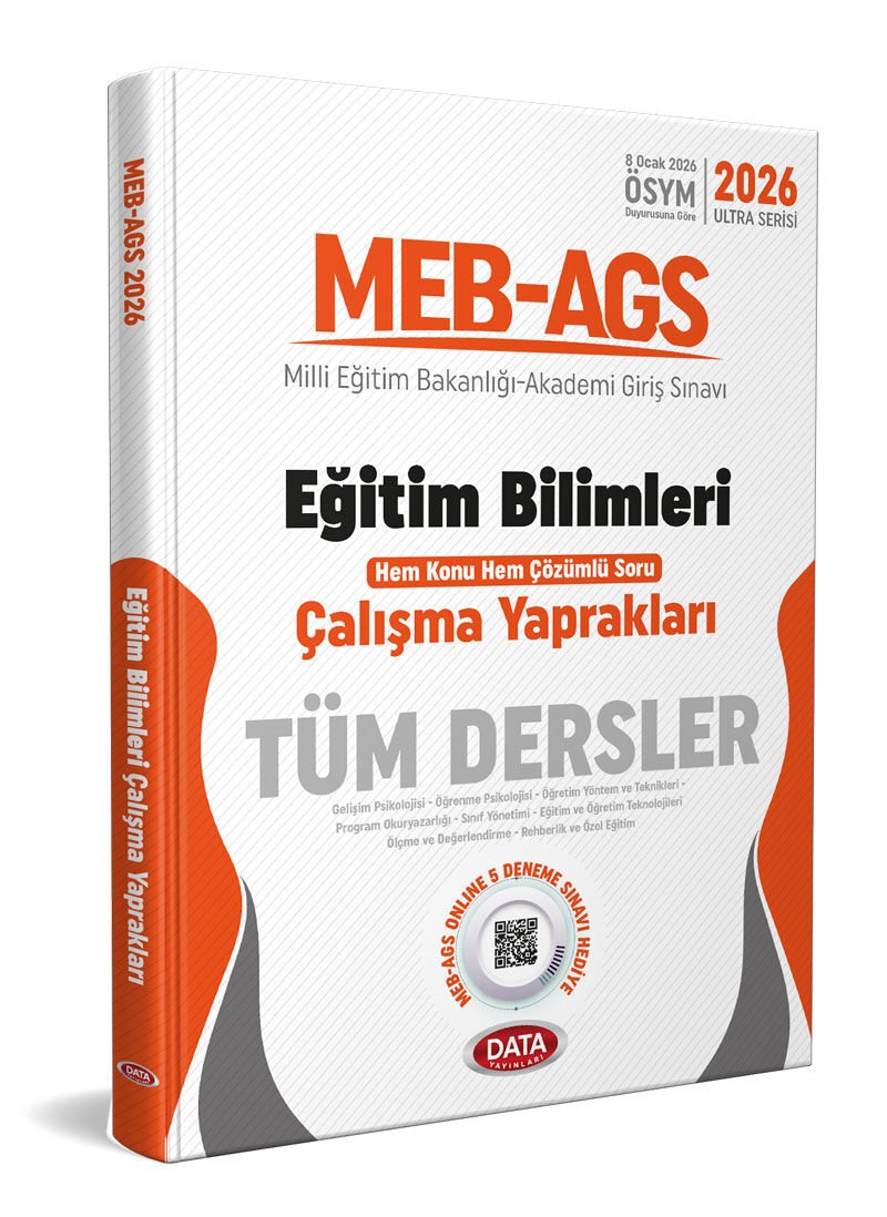 2026 MEB-AGS Eğitim Bilimleri Tüm Dersler Hem Konu Hem Çözümlü Soru Çalışma Yaprakları Data Yayınları