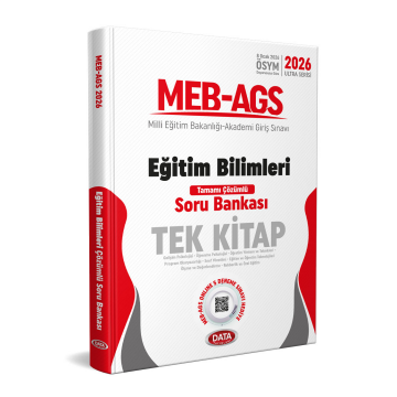 Data Yayınları 2026 MEB-AGS Eğitim Bilimleri Tek Kitap Tamamı Çözümlü Soru Bankası