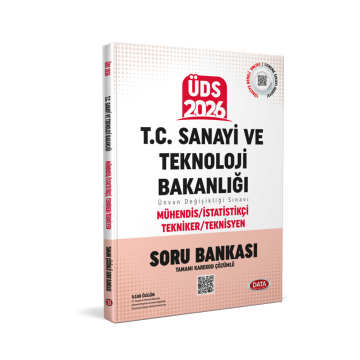 Data Yayınları ÜDS T.C. Sanayi ve Teknoloji Bakanlığı Mühendis - İstatistik - Tekniker - Teknisyen Konu Anlatımlı Soru Bankası (Tamamı Karekod Çözümlü)