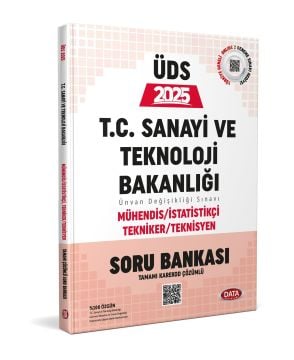 T.C. Sanayi ve Teknoloji Bakanlığı UDS Mühendis - İstatistik - Tekniker - Teknisyen Soru Bankası Data Yayınları