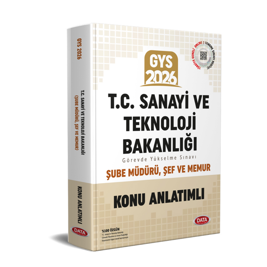 T.C. Sanayi ve Teknoloji Bakanlığı GYS Şube Müdürü - Şef - Memur Konu Anlatımlı Data Yayınları