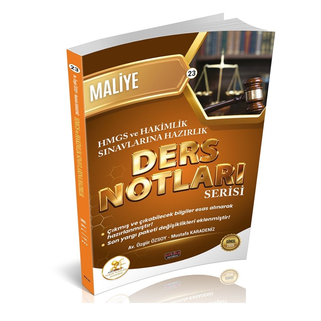 HUKAL HMGS-HAKİMLİK Maliye Ders Notları Savaş Yayınları