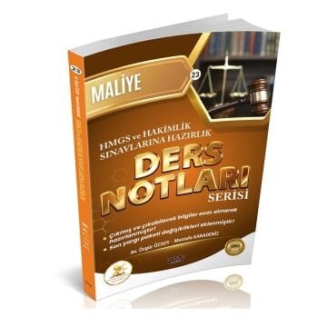 HUKAL HMGS-HAKİMLİK Maliye Ders Notları Savaş Yayınları