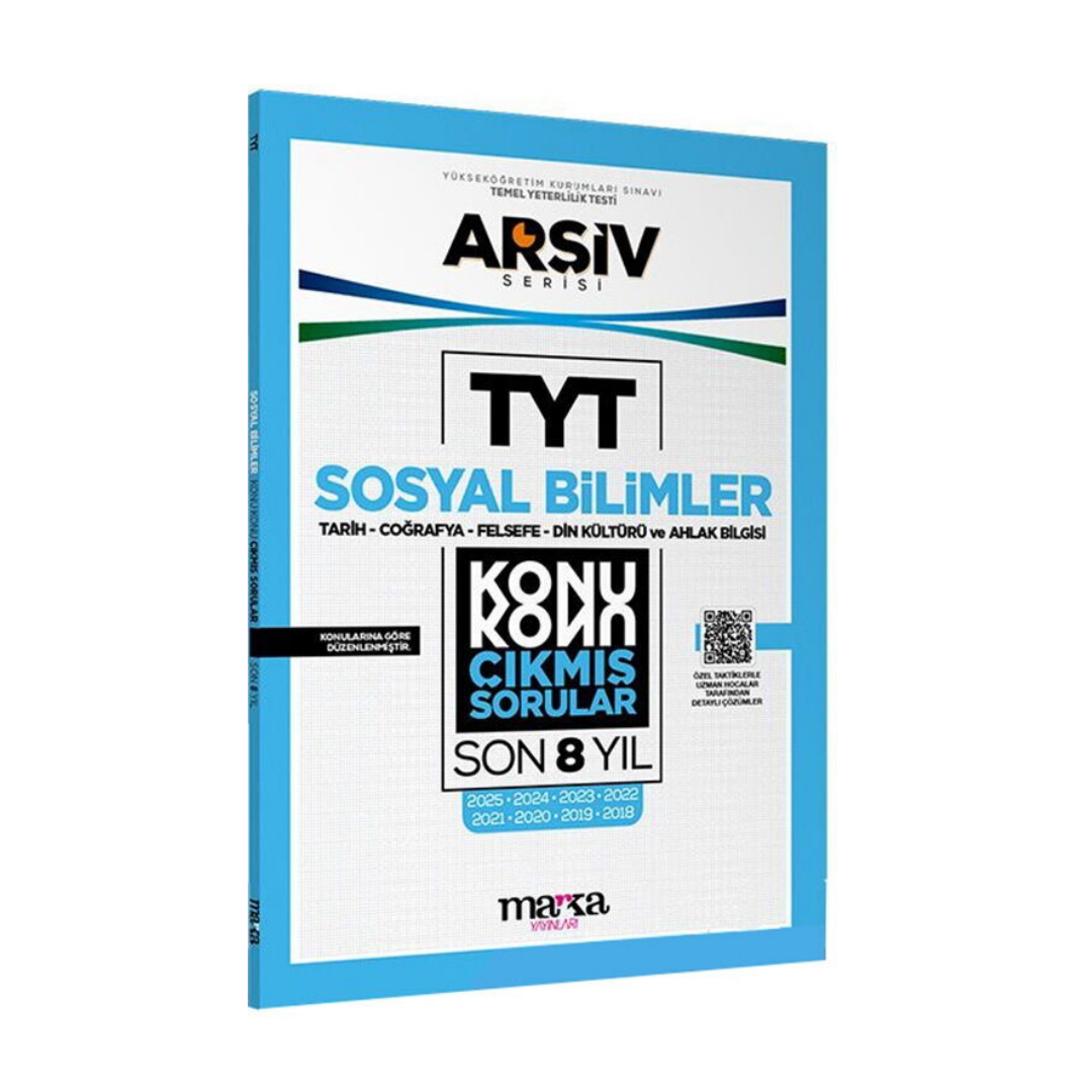 TYT Sosyal Bilimler Konu Konu Çıkmış Sorular Son 8 yıl Çıkmış Sorular Marka Yayınları