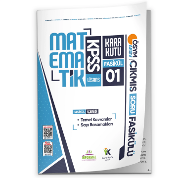 2026 KPSS Matematik Kara Kutu 1.Fasikül ÖSYM Çıkmış Soru Temel Kavramlar Sayı Basamakları Modüler Set İnformal Yayınları