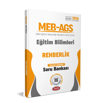 Data Yayınları 2026 MEB-AGS Eğitim Bilimleri Rehberlik Tamamı Çözümlü Soru Bankası