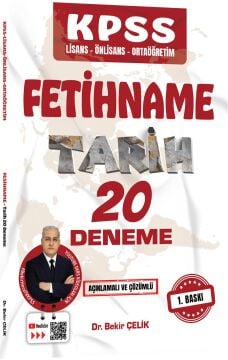 Bekir Çelik 2026 KPSS FETİHNAME Tarih Tamamı Çözümlü 20 Deneme