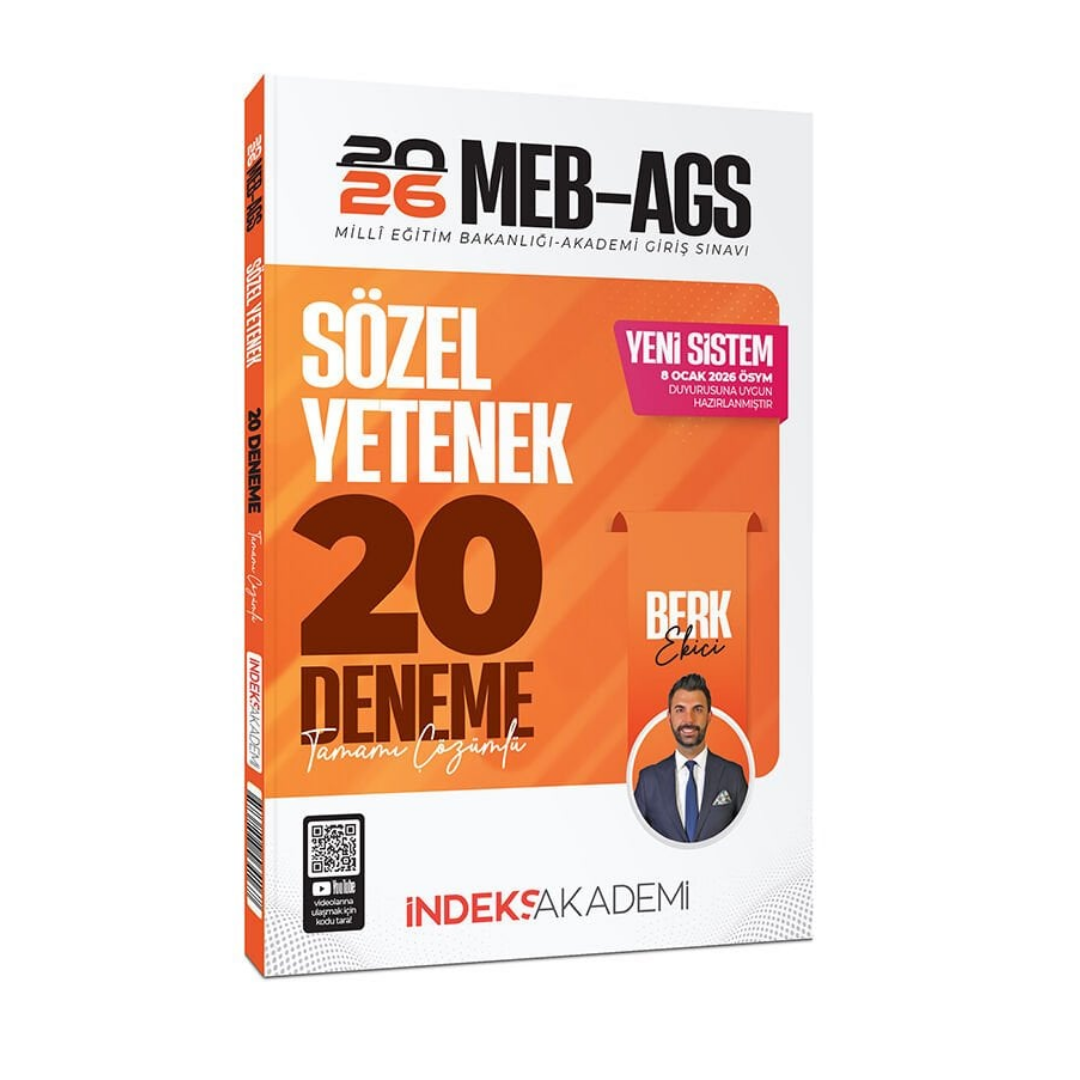 2026 MEB-AGS Sözel Yetenek 20 Deneme Çözümlü - Berk Ekici İndeks Akademi Yayıncılık