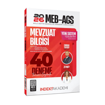 İndeks Akademi Yayıncılık 2026 MEB-AGS Mevzuat Bilgisi 40 Deneme Çözümlü - Emrah Vahap Özkaraca, Zeynep Salman İçli