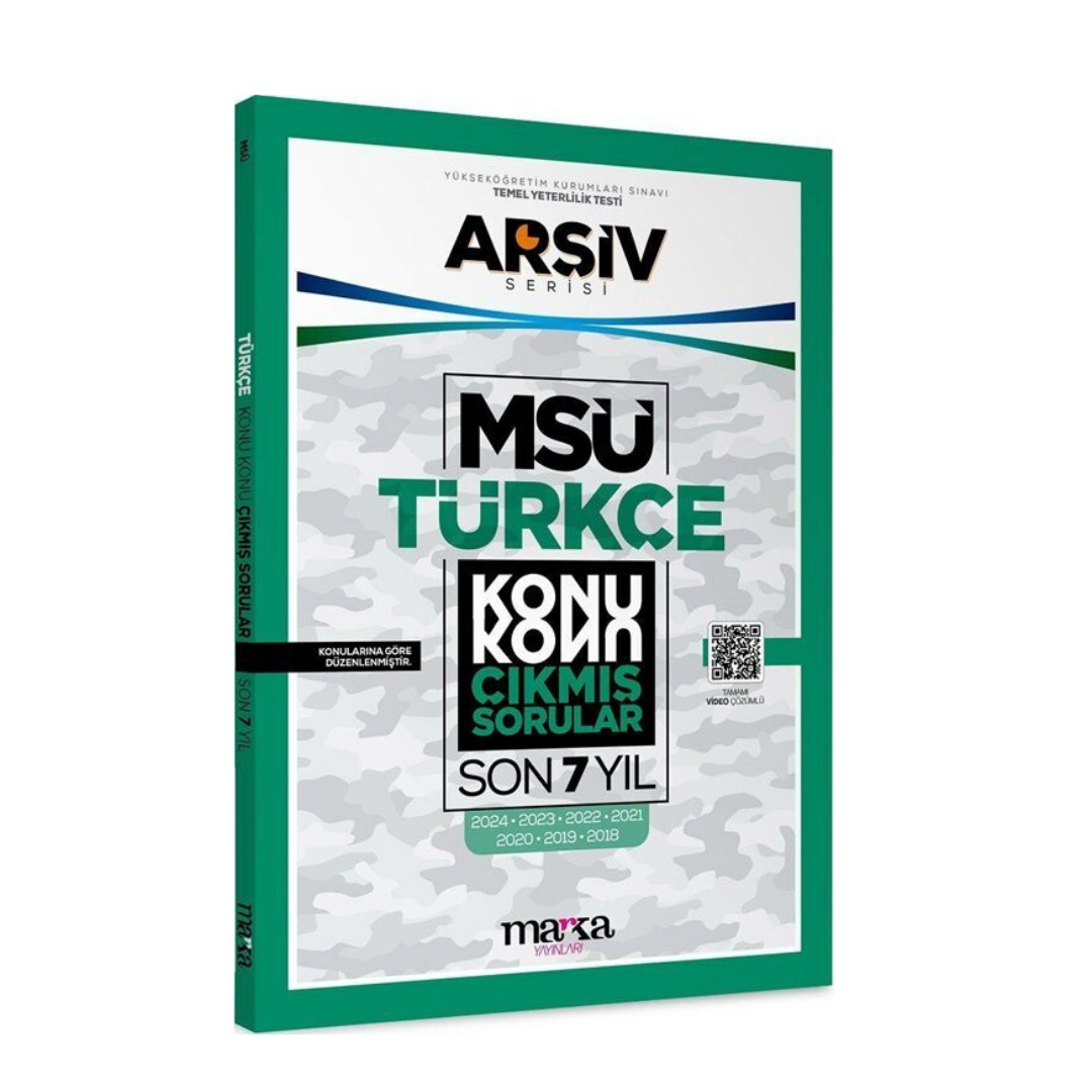 MSÜ Türkçe Konu Konu Çıkmış Sorular Son 7 yıl Çıkmış Sorular Marka Yayınları