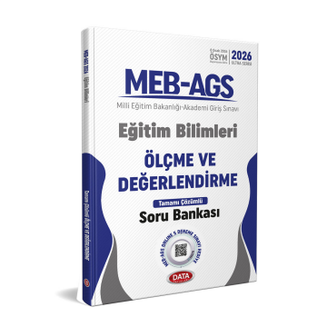 2026 MEB-AGS Eğitim Bilimleri Ölçme ve Değerlendirme Tamamı Çözümlü Soru Bankası Data Yayınları