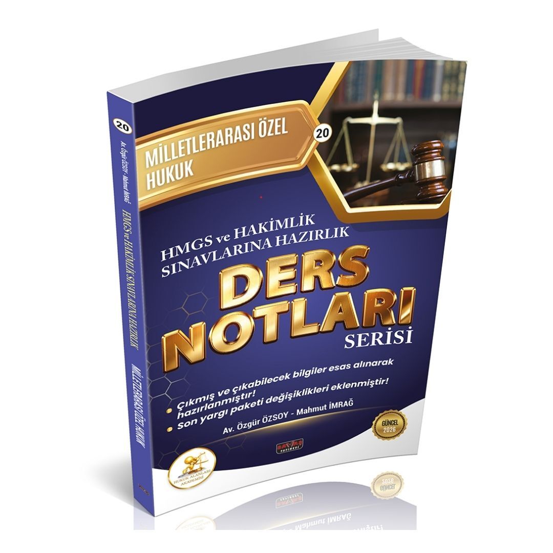 HUKAL HMGS-HAKİMLİK Milletlerarası Özel Hukuk Ders Notları Savaş Yayınları