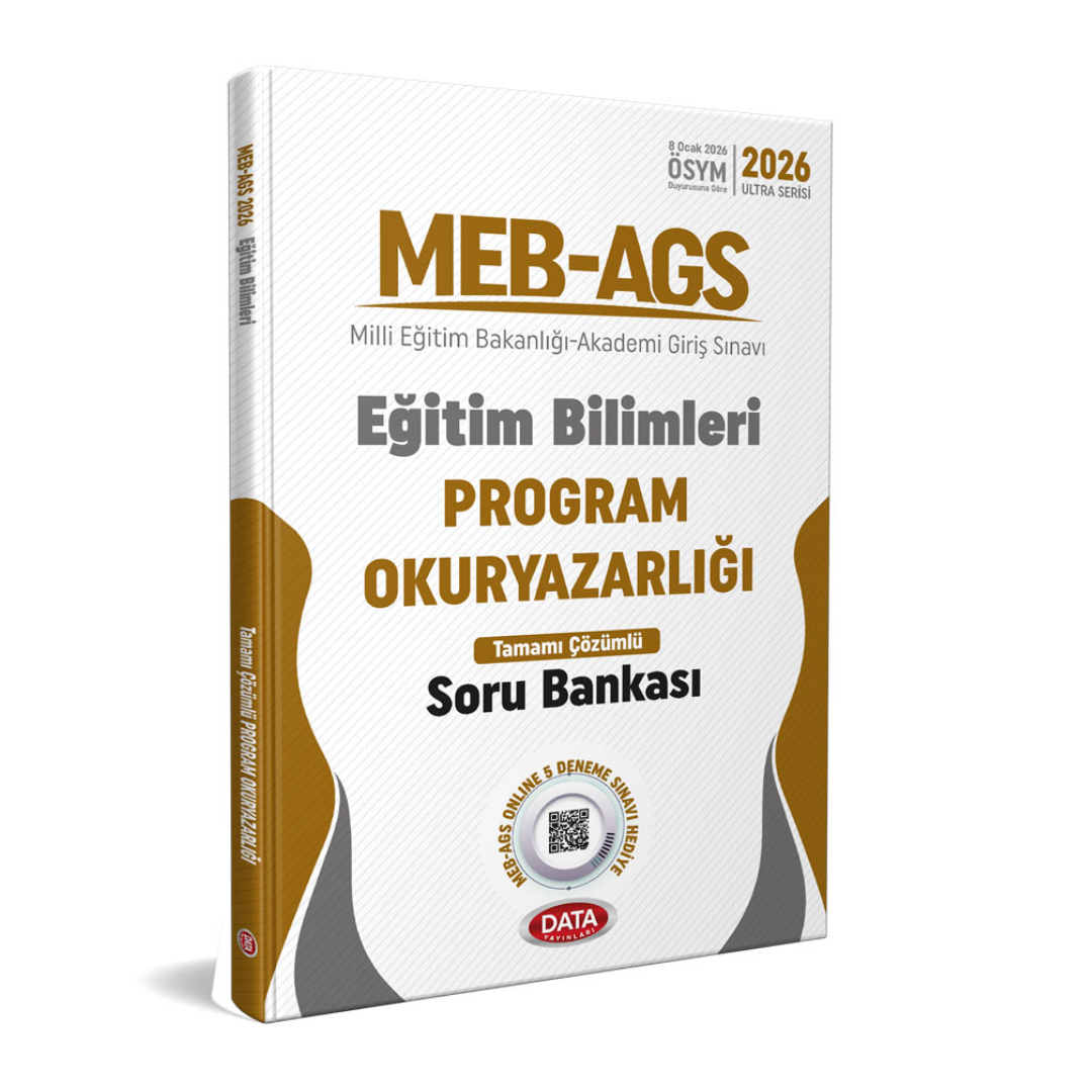 2026 MEB-AGS Eğitim Bilimleri Program Okuryazarlığı Tamamı Çözümlü Soru Bankası Data Yayınları