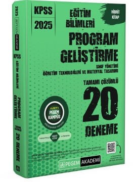 2025 KPSS Eğitim Bilimleri Program Geliştirme Tamamı Çözümlü 20 Deneme Pegem Yayınları